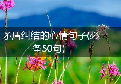矛盾纠结的心情句子(必备50句)