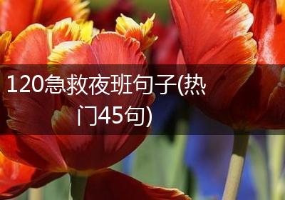 120急救夜班句子(热门45句)