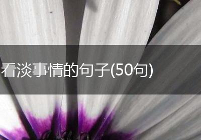 看淡事情的句子(50句)
