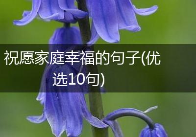 祝愿家庭幸福的句子(优选10句)
