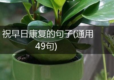 祝早日康复的句子(通用49句)