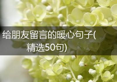 给朋友留言的暖心句子(精选50句)