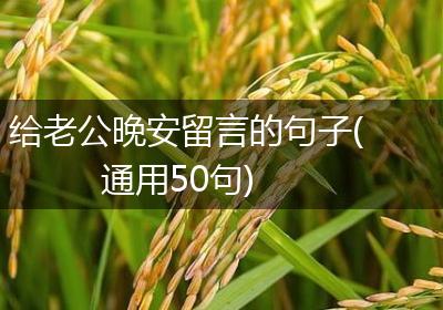 给老公晚安留言的句子(通用50句)