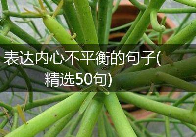 表达内心不平衡的句子(精选50句)