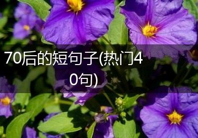 70后的短句子(热门40句)