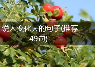 说人变化大的句子(推荐49句)