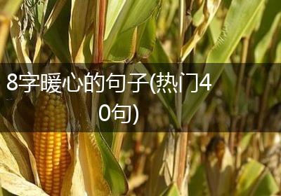8字暖心的句子(热门40句)