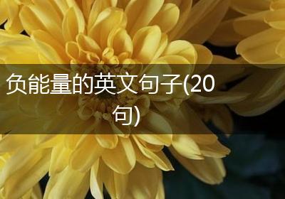 负能量的英文句子(20句)