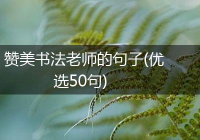 赞美书法老师的句子(优选50句)