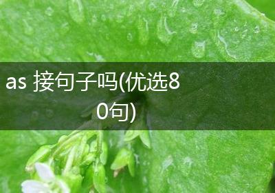 as 接句子吗(优选80句)