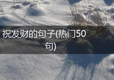 祝发财的句子(热门50句)