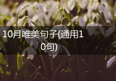 10月唯美句子(通用10句)