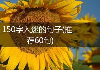 150字入迷的句子(推荐60句)