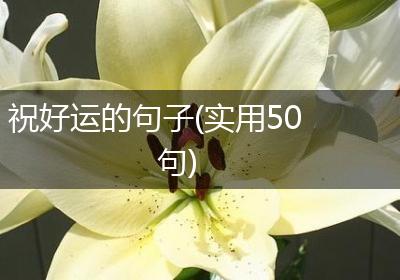 祝好运的句子(实用50句)