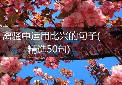 离骚中运用比兴的句子(精选50句)