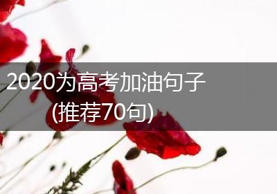 2020为高考加油句子(推荐70句)