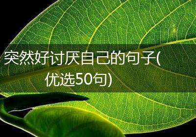 突然好讨厌自己的句子(优选50句)