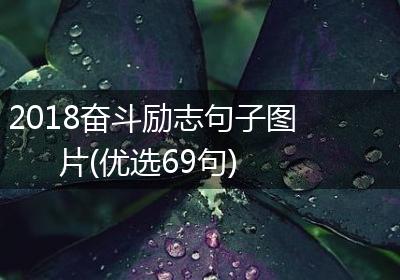2018奋斗励志句子图片(优选69句)