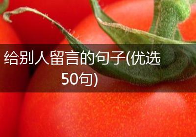给别人留言的句子(优选50句)