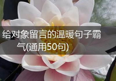 给对象留言的温暖句子霸气(通用50句)