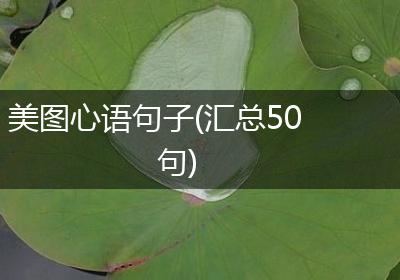 美图心语句子(汇总50句)