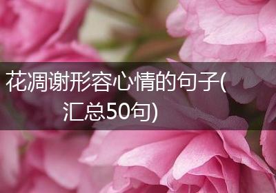 花凋谢形容心情的句子(汇总50句)