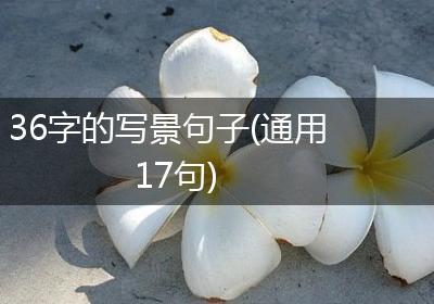 36字的写景句子(通用17句)