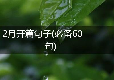 2月开篇句子(必备60句)