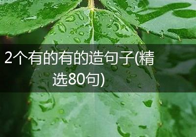 2个有的有的造句子(精选80句)