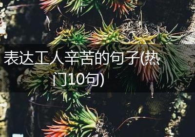 表达工人辛苦的句子(热门10句)