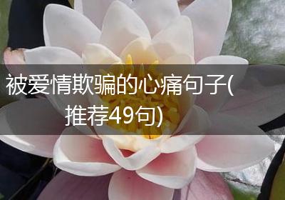 被爱情欺骗的心痛句子(推荐49句)