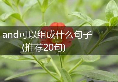 and可以组成什么句子(推荐20句)
