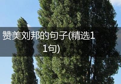 赞美刘邦的句子(精选11句)