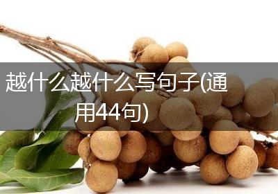 越什么越什么写句子(通用44句)