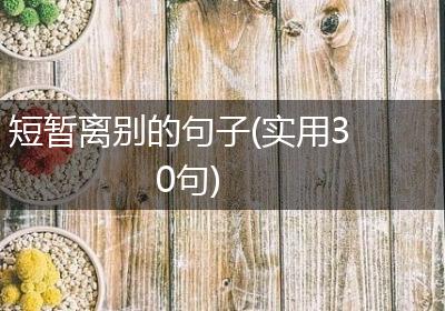 短暂离别的句子(实用30句)