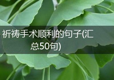 祈祷手术顺利的句子(汇总50句)