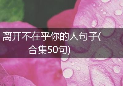 离开不在乎你的人句子(合集50句)