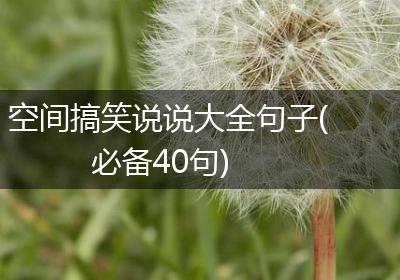 空间搞笑说说大全句子(必备40句)