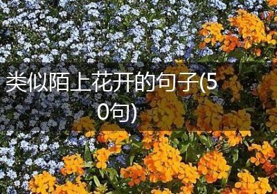 类似陌上花开的句子(50句)