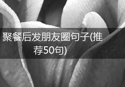 聚餐后发朋友圈句子(推荐50句)