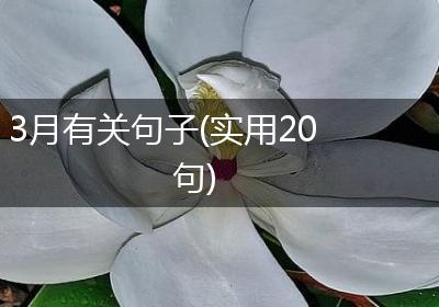 3月有关句子(实用20句)