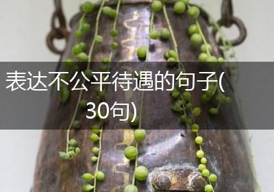 表达不公平待遇的句子(30句)