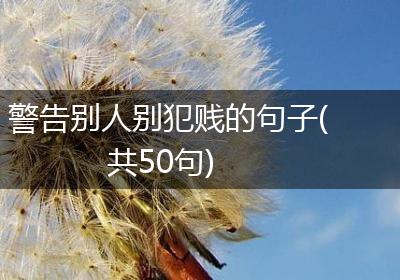 警告别人别犯贱的句子(共50句)