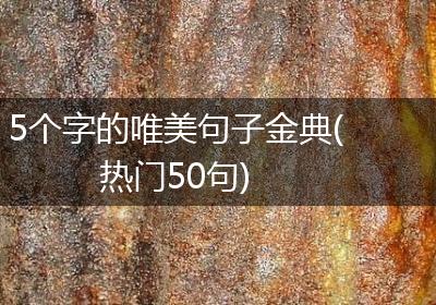 5个字的唯美句子金典(热门50句)