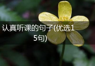 认真听课的句子(优选15句)