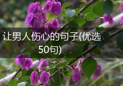 让男人伤心的句子(优选50句)