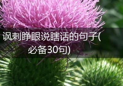 讽刺睁眼说瞎话的句子(必备30句)