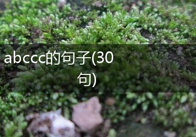 abccc的句子(30句)