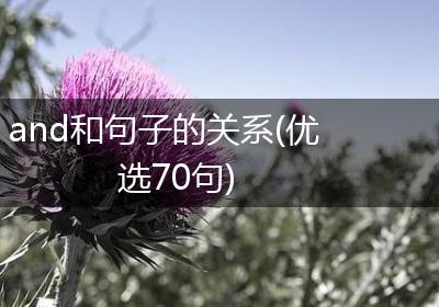 and和句子的关系(优选70句)