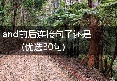 and前后连接句子还是(优选30句)